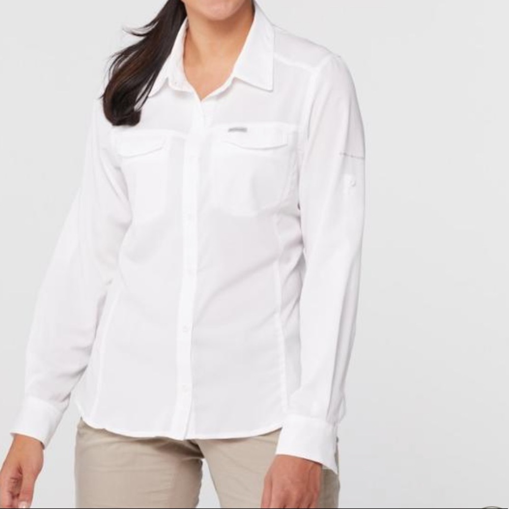 Columbia Silver Ridge Lite Long-Sleeve white Shirt Women’s size XL - Picture 3 of 12